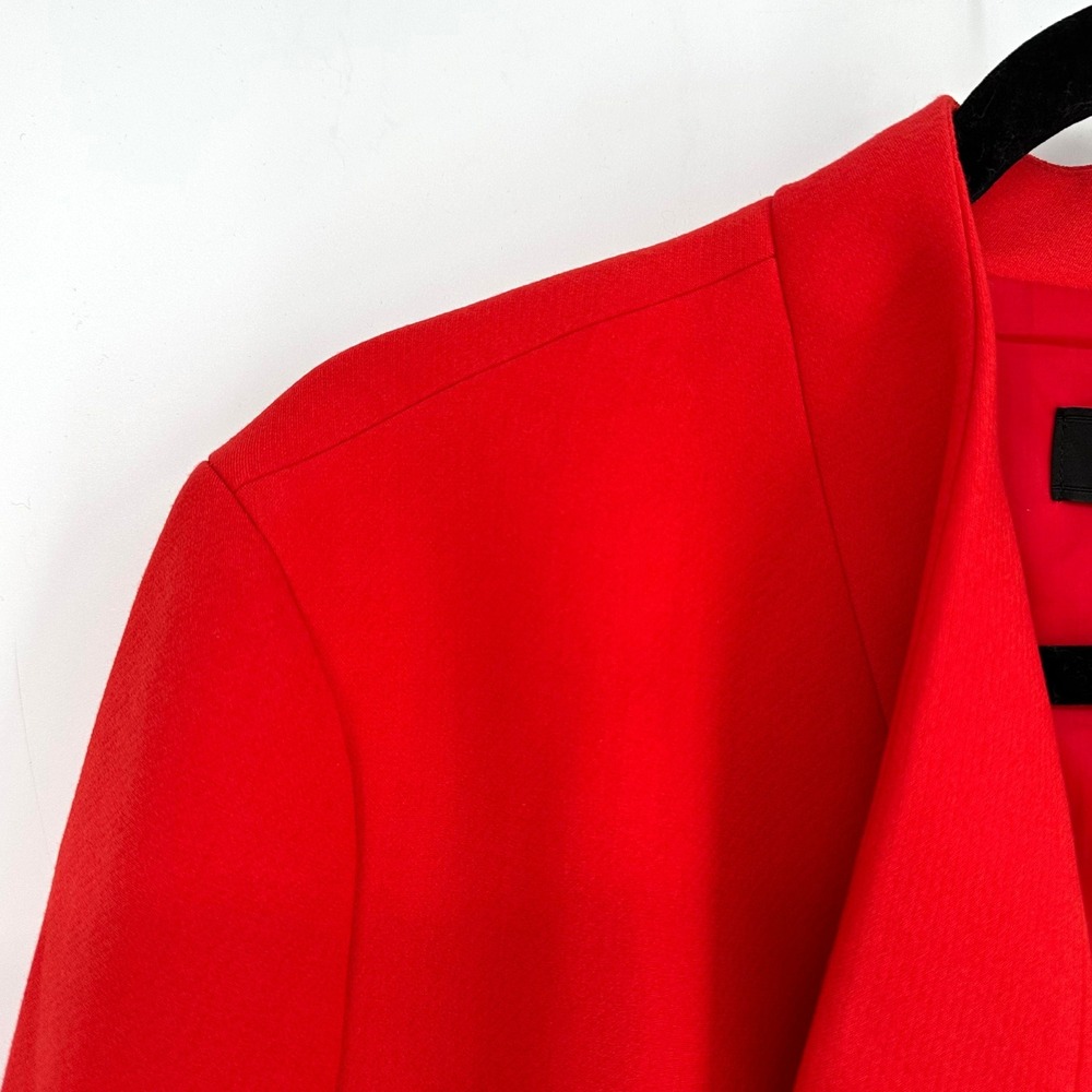 NWT TALBOTS $169 Solid Red Lined Open Front Lapel… - image 6